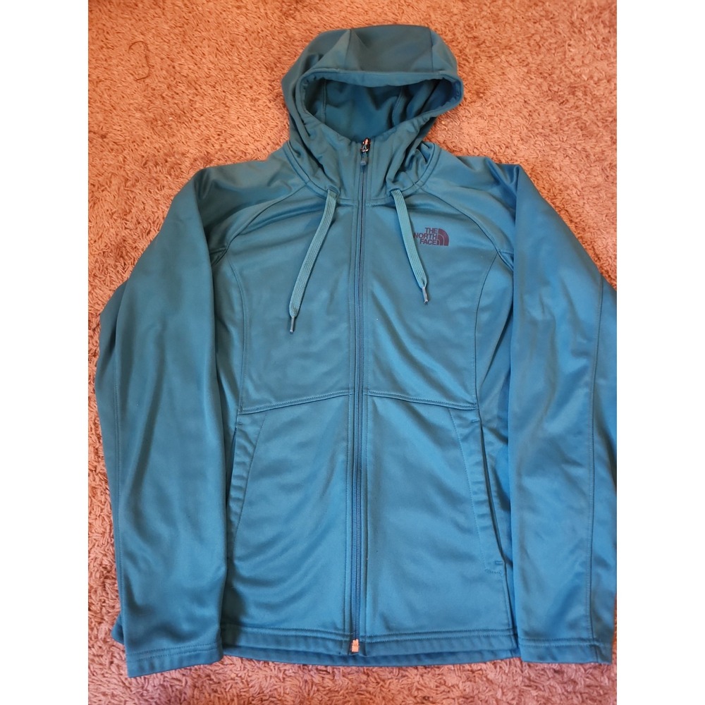 The North Face Mezzaluna Blue (Teal) Jacket Full Zip Hoodie Women's Size Large
